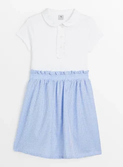 Blue Gingham Twofer School Dress 6 years