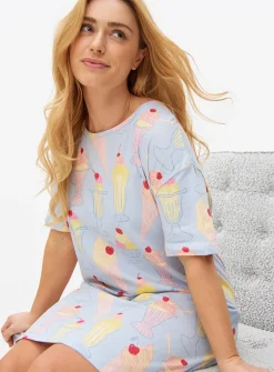 Blue Ice Cream Printed Nightdress XL