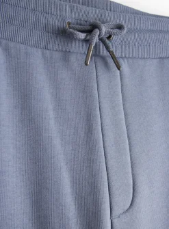 Blue Jersey Drawstring Shorts L