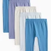 Blue Leggings 5 Pack 9-12 months