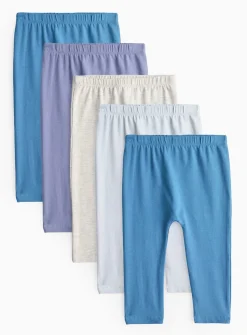 Blue Leggings 5 Pack 9-12 months
