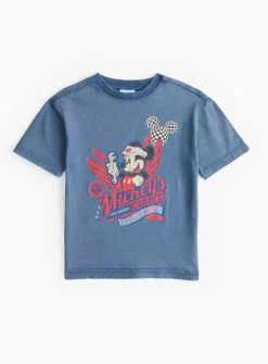 Blue Mickey's Garage Graphic T-Shirt 1-2 years