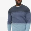 Blue Ombre Crew Neck Jumper XXL