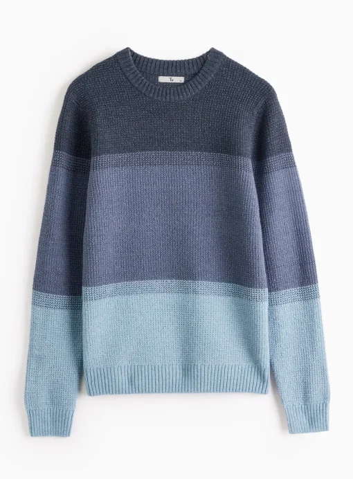 Blue Ombre Crew Neck Jumper XXL