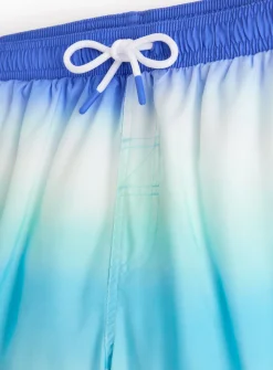 Blue Ombre Swim Shorts S