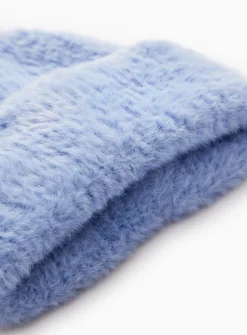Blue Plain Beanie 6-9 years