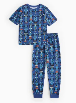 Blue Racing Car Print Pyjama Set 5-6 years
