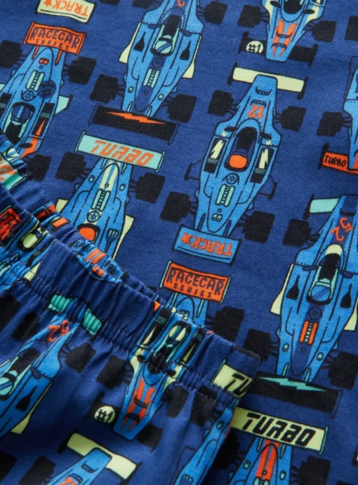 Blue Racing Car Print Pyjama Set 5-6 years