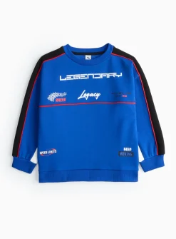 Blue Racing Graphic Sweatshirt 5 years