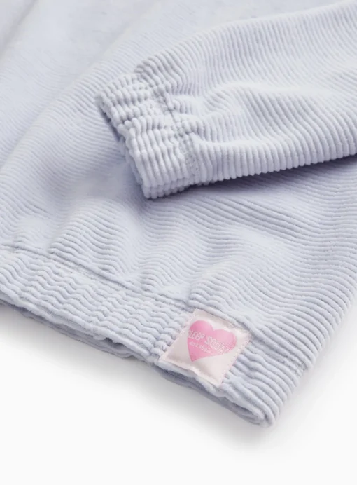 Blue Ribbed Hooded Pyjama Set 9-10 years