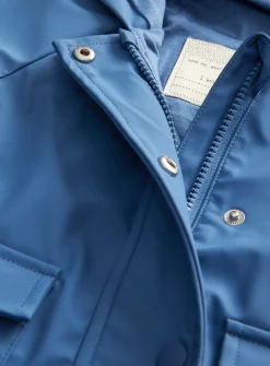 Blue Rubberised Mac 9-12 months