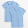 Blue Scalloped Collar Polo Top 2 Pack 7 years