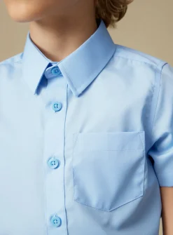 Blue School Short Sleeve Shirt 3 Pack 5 years