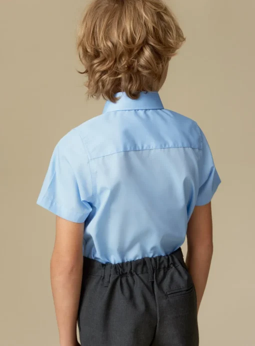 Blue School Short Sleeve Shirt 3 Pack 5 years