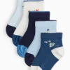 Blue Seaside Theme Socks 5 Pack 1-6 months