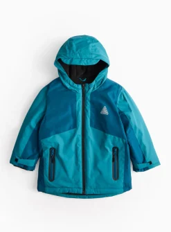 Blue Shower-Resistant Hooded Rain Coat 5-6 years