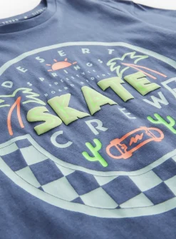 Blue Skate Chequered Print Pyjamas 5-6 years