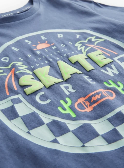 Blue Skate Chequered Print Pyjamas 5-6 years
