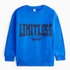 Blue Slogan Sweatshirt 1 year