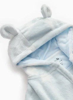Blue Star Print Fleece Dressing Gown Up to 3 mths