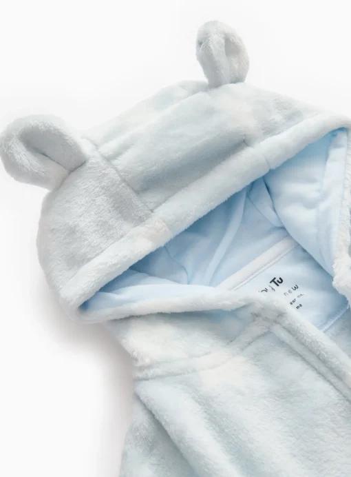 Blue Star Print Fleece Dressing Gown Up to 3 mths