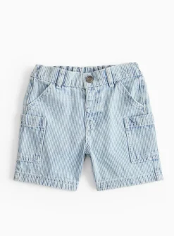 Blue Stripe Denim Shorts 1-2 years