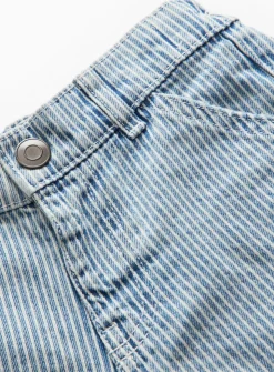 Blue Stripe Denim Shorts 1-2 years
