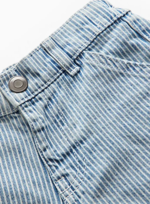 Blue Stripe Denim Shorts 1-2 years