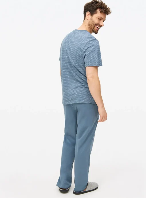 Blue Stripe Jersey Pyjama Set XL