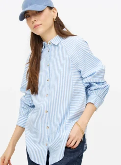 Blue Stripe Relaxed Oxford Shirt 10