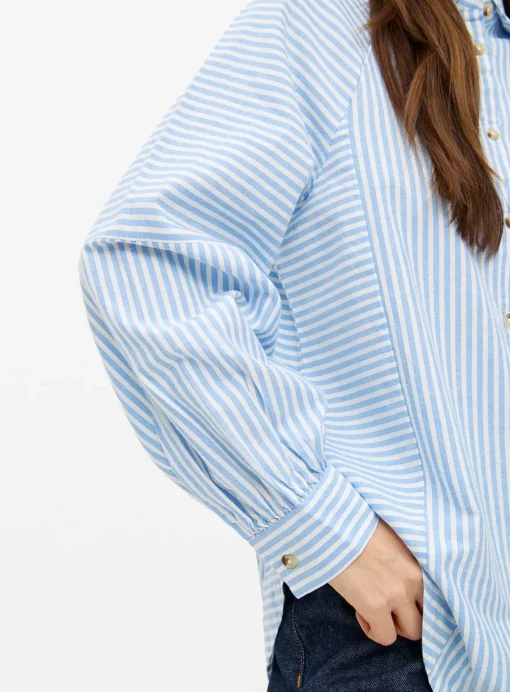 Blue Stripe Relaxed Oxford Shirt 10