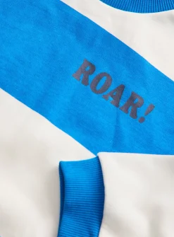 Blue Stripe Roar Crew Neck Sweatshirt 1-2 years