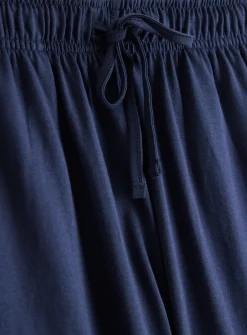 Blue Stripe Short Sleeve Jersey Pyjamas XL