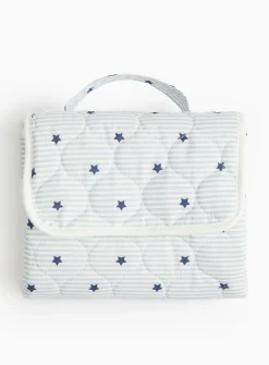 Blue Stripe Star Print Travel Changing Mat One Size