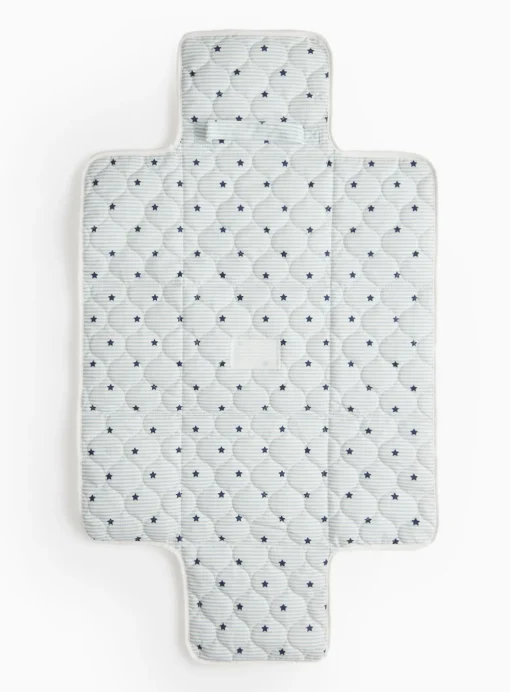Blue Stripe Star Print Travel Changing Mat One Size