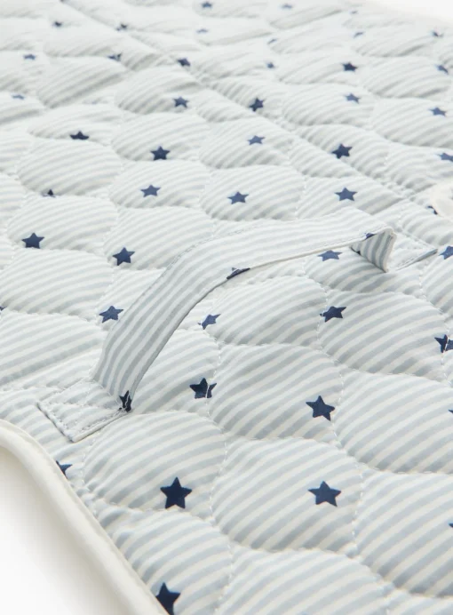 Blue Stripe Star Print Travel Changing Mat One Size