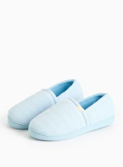 Blue Textured Full Slippers 5