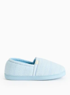 Blue Textured Full Slippers 5