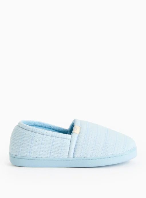 Blue Textured Full Slippers 5