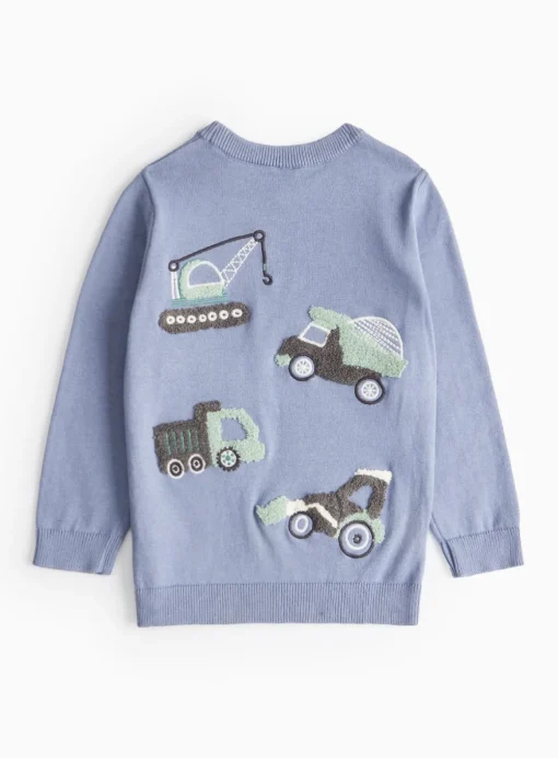 Blue Truck Embroidered Knitted Jumper 1-2 years