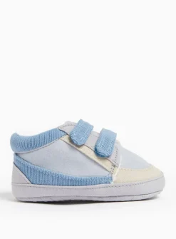 Blue Twin Strap Trainers 9-12 months