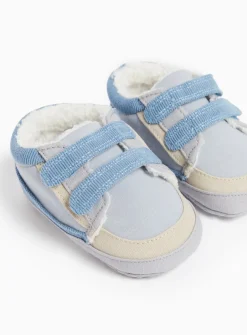Blue Twin Strap Trainers 9-12 months
