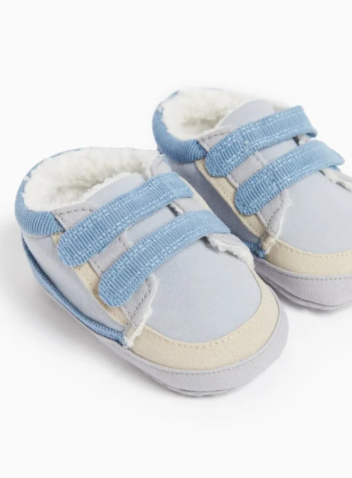 Blue Twin Strap Trainers 9-12 months