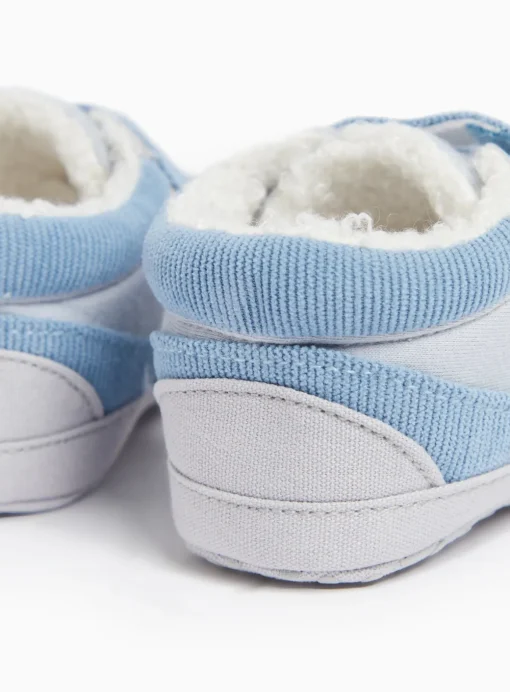 Blue Twin Strap Trainers 9-12 months