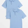 Blue Unisex Polo Shirts 2 Pack 5 years