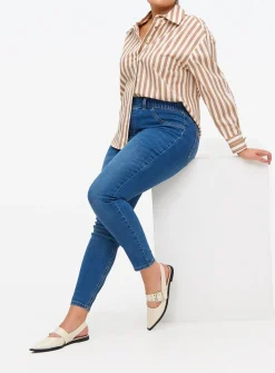 Blue Wash Mid Rise Denim Jeggings 24