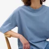 Blue Washed Boxy T-Shirt XXL