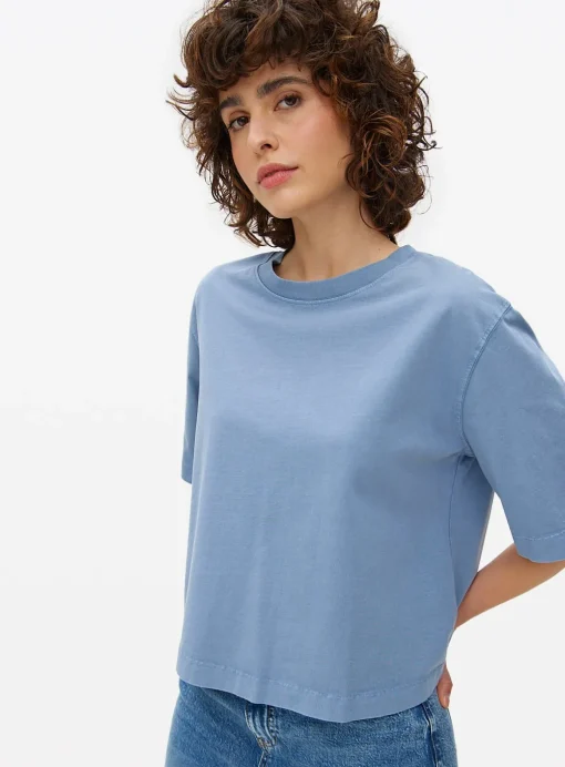 Blue Washed Boxy T-Shirt XXL