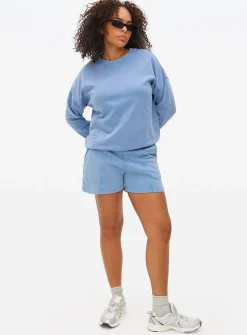 Blue Washed Co-ord Sweat Shorts M