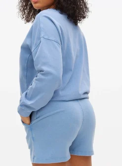 Blue Washed Co-ord Sweat Shorts M